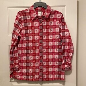 Plaid Christmas button down